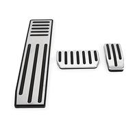 Fockety Juego de Almohadillas para Pedal de Pie para Model S Model X, Almohadillas para Reposapiés de Freno de Acelerador, Cubiertas de Pedal Antideslizantes de Goma de Acero