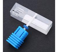 Fockety Juego de Brocas para Uñas con Cabezal de Pulido de Cerámica para Manicura para Pulir y Remodelar Uñas, para Salón o Arte de Bricolaje en Casa, Material de Cerámica y Acero Inoxidable (Cabeza