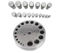 Fockety JUEGO DE CORTADORES DE DISCO, 17 MODELOS 45 KIT DE Corte DE DISCO REDONDO DE CÍRCULO DE Acero DE Forma Colgante Herramiente DE Corte DE Punzón para Dijes, Joyería DE Acero
