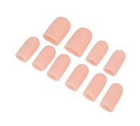 Fockety Juego de Protectores de Dedos de Silicona Suave y Duradero para Prevención de Callos, Funda Flexible para Dedos, 10 Uds.