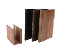 Fockety Juego de Tablas para Cortar Libros de 3 Piezas, Tablas de Cortar de Cocina Decorativas en Forma de Libro de Madera con Soporte, para Exhibición de Embutidos de Pan y Frutas