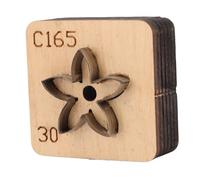 Fockety Juego de Troqueles de Corte de Cuero, Decoración de Flores, Troquel de Cuero con Base de Madera Maciza, Molde de Corte para Manualidades, Troqueles de Cuero para Cortar Formas, (30mm)