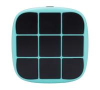 Fockety Juego Electrónico de Tic TAC Toe, Juego de Mano 4 en 1, Consola de Juegos de Rompecabezas Electrónicos, de Viaje con 5 Divertidos Juegos de Memoria Cerebral para Viajes, (Cian)
