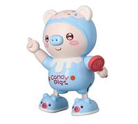 Fockety Juguete Musical, Interactivo Portátil con Forma de Cerdo Que Habla y Camina, Lindo y Divertido Juguete de Animales Seguro con Luz Fresca Música para Niños en Edad Preescolar (Blue)