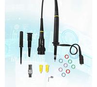 Fockety Kit de Cables de Prueba BNC para Sonda de Osciloscopio P4250 - Cabezal BNC Aislado, Tamaño Compacto, Anillos Marcadores, Punta de Gancho Desmontable - Adecuado para Todos los Osciloscopios