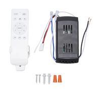 Fockety Kit de Control Remoto para Ventilador de Techo, Interruptor de Pared de 6 velocidades con regulador de luz, Temporizador y Control Remoto inalámbrico de luz