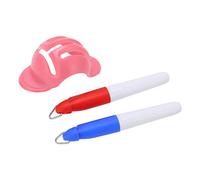 Fockety Kit de Plantilla de Marcador de Pista Triple de Bola Herramienta de Alineación de Precisión Diseño Portátil Marcar Bolas Rojo/ (Pink)