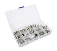 Fockety Kit de Reparación de Guitarra Eléctrica, Tornillos de Resorte de Metal, Juego Surtido de Correas para Entusiastas de la Guitarra con Caja de Almacenamiento (SILVER)