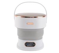 Fockety Lavadora Plegable, 13L Lavadora Portátil con Cesta de Centrifugado Suave para Ropa Interior, Bebé, Ropa Pequeña, Mini Lavadora Automática para Apartamentos, Dormitorios (Enchufe de la UE)