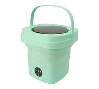 Fockety Lavadora Portátil, Mini Lavadora Plegable de 6,5 L con Secador Giratorio y 3 Modos, Lavadora Portátil Semiautomática de Limpieza Profunda para Caravana, Camping, Apartamento (Verde)