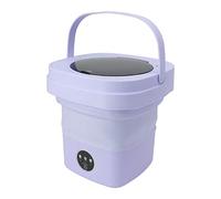Fockety Lavadora Portátil, Mini Lavadora Plegable de 6,5 L con Secador Giratorio y 3 Modos, Lavadora Portátil Semiautomática de Limpieza Profunda para Caravana, Camping, Apartamento (Púrpura)