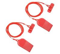 Fockety Llave de Repuesto para Cinta de Correr de Fácil Instalación, Llave de Seguridad para Cinta de Correr con Atracción Magnética, 2 Piezas, Material ABS Rojo para una Experiencia de