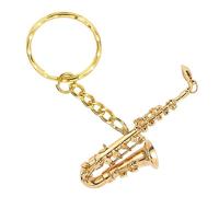 Fockety Llavero Saxofón, Llavero Colgante Miniatura Saxofón, Llavero Metal, Joyería Instrumento Personalizada para Músico, Estudiante de Banda, Profesor de Música, Regalos Profesor de Saxo