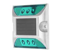 Fockety Luces de Muelle Solares, LED CONERGIA Solar 1.2 V 0.3W Aluminio Luces de Entrada Impermable de Tierra Al Aire Libre para Lámpara de Espiga de Carretera de Entrada (GREEN)