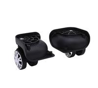 Fockety Madera de Equipaje Ruedas de Maleta, Ruedas de Troncos de 1 Hilera de 1 par Mudo, 360 ° ABS Swivels Reparación de Ruedas de Repuesto Relters de Reemplazo de Reemplazo Piezas de