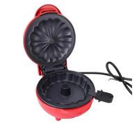 Fockety Máquina para hacer pasteles, 550 W, doble calentamiento, revestimiento antiadherente, para donas, con luz indicadora, waflera eléctrica para desayunos, snacks y postres (Enchufe europeo