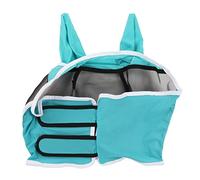 Fockety Máscara de Malla Desmontable para Moscas de Caballo, Protección UV para Caballos, Máscara de Ojo de de Material Satinado Elástico de Primera Calidad (#1)