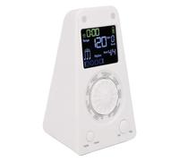 Fockety Metrónomo digital para piano, guitarra, violín, rango de afinación de 2A a 6A, Metrónomo electrónico con diez tonos de compás incorporados, metrónomos portátiles para música (WHITE)