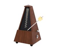 Fockety Metrónomo Mecánico, Metrónomo Portátil Estilo Torre para Piano, Guitarra, Tambor, Violín, Cítaras y Otros Instrumentos Musicales, Sonido Fuerte, Ritmo Preciso para Músicos (Grano de madera