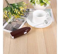 Fockety Mezclador de Bebidas Portátil de 4 Colores Espumador y Espumador Eléctrico con Material Ecológico y Diseño de Cuerpo Pequeño para Batido de Leche café con Leche (Café)