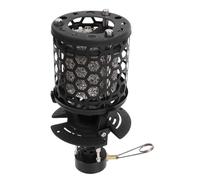 Fockety Mini Estufa De Calefacción, Calentador De Camping Portátil De Potencia De Fuego Ajustable con Cabezal De Quemador Versátil Y Metal Que Retiene El Calor para Acampar Al Aire