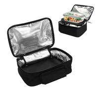 Fockety Mini Lonchera Calefactable, Calentador de Alimentos Eléctrico Portátil de 12 V para Hombres y Mujeres, Lonchera Eléctrica Calentador de Alimentos Horno Portátil para el Trabajo,