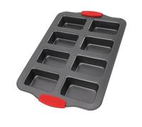 Fockety Mini Molde Para Pan, Acero Al CarbroBaro Antiadherente Molde Para Pan Para Para Hornear de 8 Cavidades Barra de Brownie Bandeja Rectangular Para Hornear, Para Pastel Cuadrado