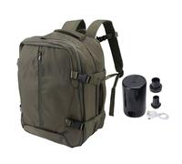 Fockety Mochila de viaje con sellado al vacío y bomba, resistente al agua, expandible, de 55 l, con sistemas de compresión de aire, compatible con portátiles de 17,3" (GREEN)