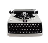 Fockety Modelo de Máquina de Escribir Vintage, Decoración Retro de Hierro, Juego de Construcción de Máquina de Escribir Antigua, Accesorios Manuales Portátiles para el Hogar