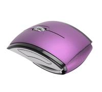 Fockety Mouse Inalámbrico Plegable, Mouse de Computadora Ergonómico 2.4g Portátil con Interruptor de Apagado Magnético e Indicador de Batería, para la Portátil PC 7 Vista (Purple)
