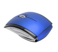 Fockety Mouse Inalámbrico Plegable, Mouse de Computadora Ergonómico 2.4g Portátil con Interruptor de Apagado Magnético e Indicador de Batería, para la Portátil PC 7 Vista (Blue)