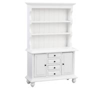 Fockety Mueble para casa de muñecas a Escala 1:12, Armario clásico de Madera en Miniatura, estantería, Mini Armario de Cocina, Accesorios para casa de muñecas para Decorar el salón (White)