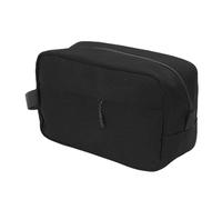 Fockety Neceser para Hombre, Bolsa de Viaje Colgante de Nailon con 1 Compartimento Principal y 3 Bolsillos de Malla, Organizador de artículos de Aseo Impermeable para Viajar (Black)