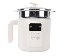 Fockety Olla eléctrica, olla multifuncional de 1,8 l con vaporera, eléctrica portátil antiadherente con protección contra quemaduras por sequedad, para fideos, arroz y sopa (Enchufe europeo 220V)