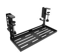 Fockety Organizador de Cables para Mesa, gestión de Cables de Acero al Carbono con fijación Mediante Abrazadera, 15,6 x 5,9 Pulgadas, para la Oficina en casa, detrás del televisor