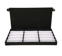 Fockety Organizador de Gafas de Sol, 15 Rejillas, Vitrina de Gafas de Sol Múltiples para Mujeres, Hombres, Caja única de Colección de Joyas para Gafas de Sol, Relojes, Pulseras, Pendientes