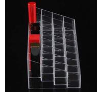 Fockety Organizador de Pintalabios Transparente, 36 Rejillas, Estuche de Exposición, Caja de Almacenamiento para Brochas de Maquillaje, Duradero, Práctico y Ecológico