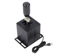 Fockety Palanca de Cambios de Simulador USB para PC para G27 G29 T300, Palanca de Cambios Secuencial en H con Accesorios de Tornillo, Sim Racing Games PC USB Simulator Racing Shifter