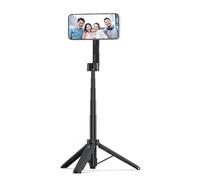 Fockety Palo Selfie Magnético, Trípode Telescópico para Teléfono de Aleación de Aluminio de 4 Secciones con Rotación de 360° e Inclinación de 220°, Compacto Plegable de 17cm para