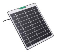 Fockety Panel Solar, Cargador Solar de Silicio Monocristalino Portátil Compacto de 5 W con Interfaz de 3 Pines, Cargador Portátil para Timbre de Vídeo de Cámara de Seguridad Pro 5S (BLACK)