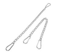 Fockety Paquete de 2 Cadenas Colgantes de 25pulgadas con 4 mosquetones, Cadena de Acero Inoxidable Resistente para Saco de Boxeo con Capacidad de 660lb, Kit Accesorios para hamacas