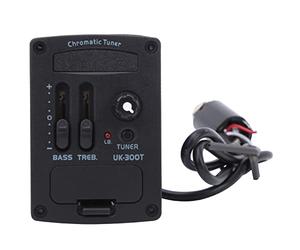 Fockety Pastilla EQ de 2 Bandas de Graves Ajustables ±12dB con Sintonizador LED para Disfrutar de una Música Hermosa Accesorio para Instrumentos Musicales