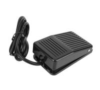 Fockety Pedal de Interruptor de Control de Pie Momentáneo Negro, Diseño Antideslizante Impermeable IP67, 10A 250VAC, para Operaciones de Control de Motores (Longitud de línea 1 metro)