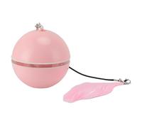 Fockety Pelota Interactiva para Gatos, Juguete Eléctrico con Bola Rodante Integrada, Rotación Automática de 360 Grados para Interiores (Pink)