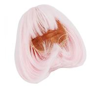 Fockety Peluca de Muñeca Longitud de los Hombros Elegante Fibra de Filamento de Alta Temperatura para 1/3 BJD Vigidor de Juego Vigilante Diversión (PINK)