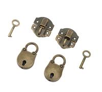 Fockety Pestillo de aleación de zinc, estilo retro vintage con forma de oso, hebilla decorativa, bisagras y tornillos, para joyería, caja de madera, manualidades. (Bronce)