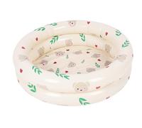 Fockety Piscina Inflable, 34.25 Pulgadas de PVC Plegables Plegables 2 Anillos Soplando la Piscina de la Piscina Piscina para Niñas Chicas Cubiertas de Agua Al Aire (Oso Beige)