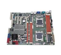 Fockety Placa Base LGA1366 DDR3 X58 ATX de Doble Zócalo, Compatible con CPU Intels Xeon Serie 5500, 24 GB de RAM con Administración Remota IPMI 2.0 BMC, para Base de Datos de