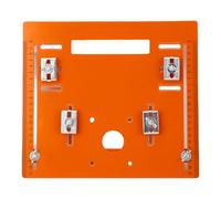 Fockety Placa base para sierra circular, 28 x 25 cm, placa de inserción de aluminio para mesa de fresado con guía ajustable, mini bancos de carpintería, placa abatible para fresadora