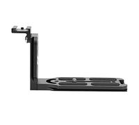 Fockety Placa L de Liberación Rápida de Metal con Rótula Hidráulica, Resistente y Duradera para Cámara SLR con Soporte con Zapata (Black)